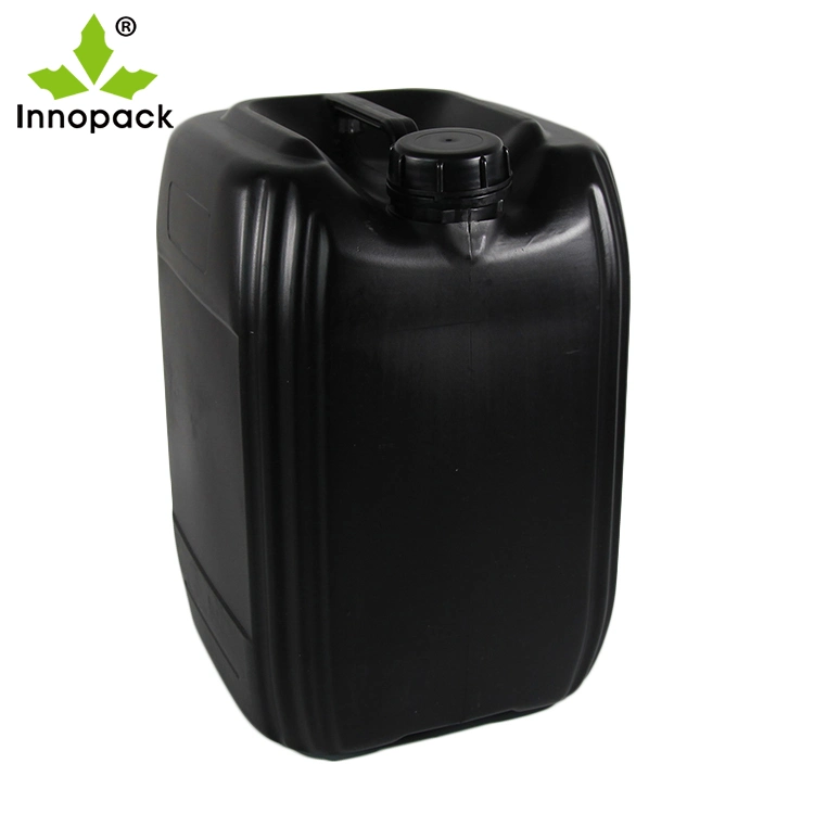 20L Black Plastic HDPE Jerry Can with Cap for Oil