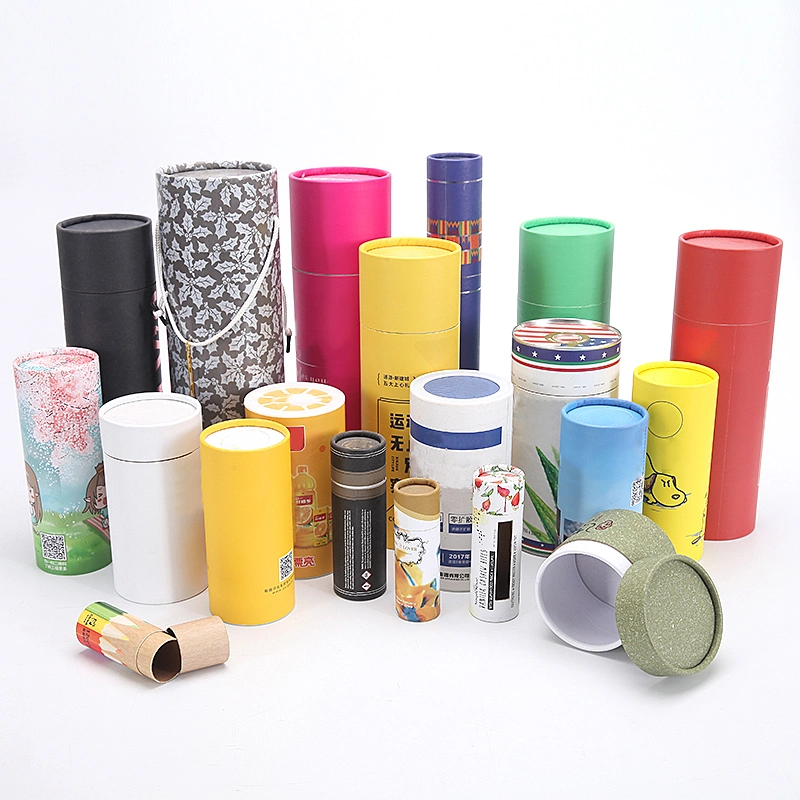 Custom Print Cylinder Container Cardboard Kraft Paper Tube Packaging for Vape Carts