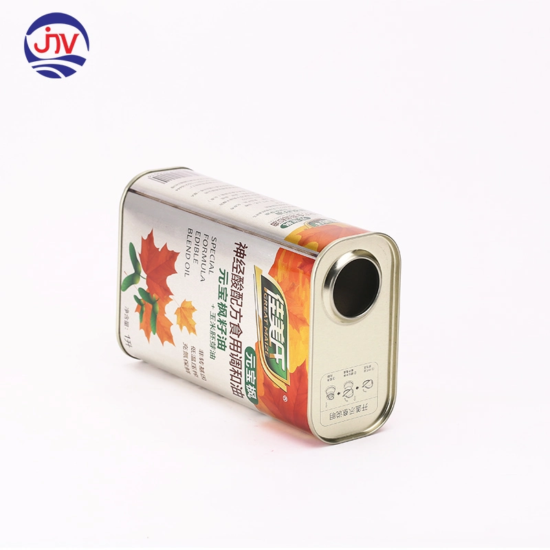 Custom 1L Rectangular Virgin Olive Oil Metal Cans