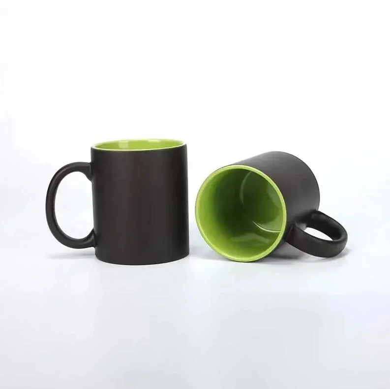 Classic Matte Glazed Ceramic Mug Black Can Be Customized for Factory Wholesale