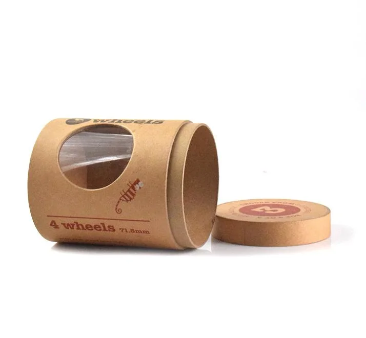 Kraft Paper Packaging Tube Window PVC Food Tea Gifts Round Paper Tube Cans