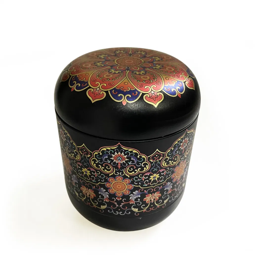Sealed Creative Tea Can New Tea Jar Round Flower Tea Tin Box