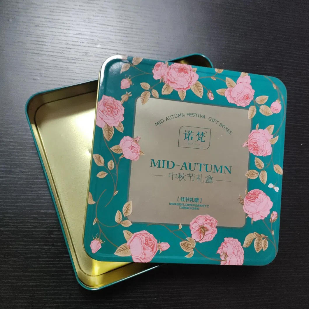 Hot Sale Custom Printing Big Size Metal Tin Box for Cookies Packaging