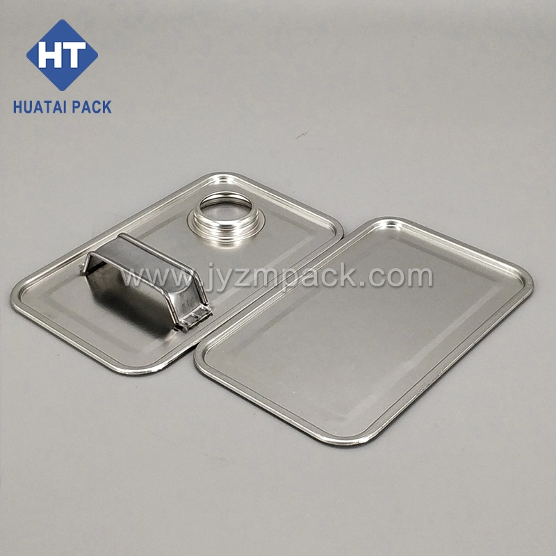 Wholesale 4L 5L Tinplate Rectangular Lacquered Bottom Square Metal Top for Tin Container Tin Can Components