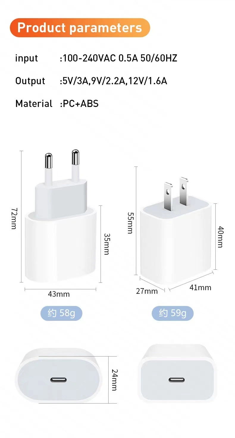 Dual USB C Charger for iPhone 12 13 14 PRO Max - 35W Power Adapter