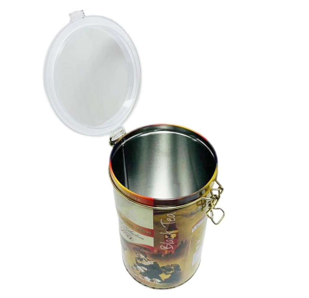 Coffee Can Supplier Custom Tinplate Container Round Metal Packaging Tin Coffee Can with Breather Valve