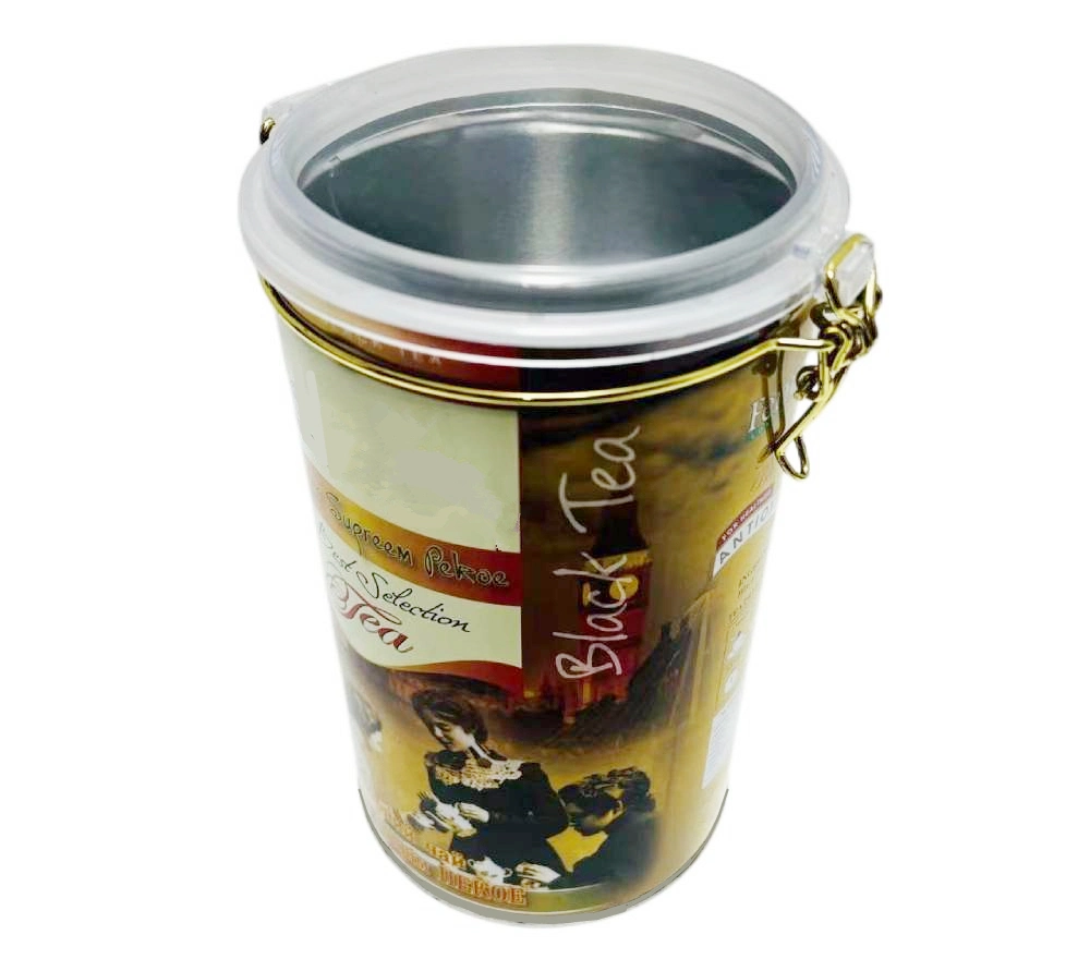 Coffee Can Supplier Custom Tinplate Container Round Metal Packaging Tin Coffee Can with Breather Valve