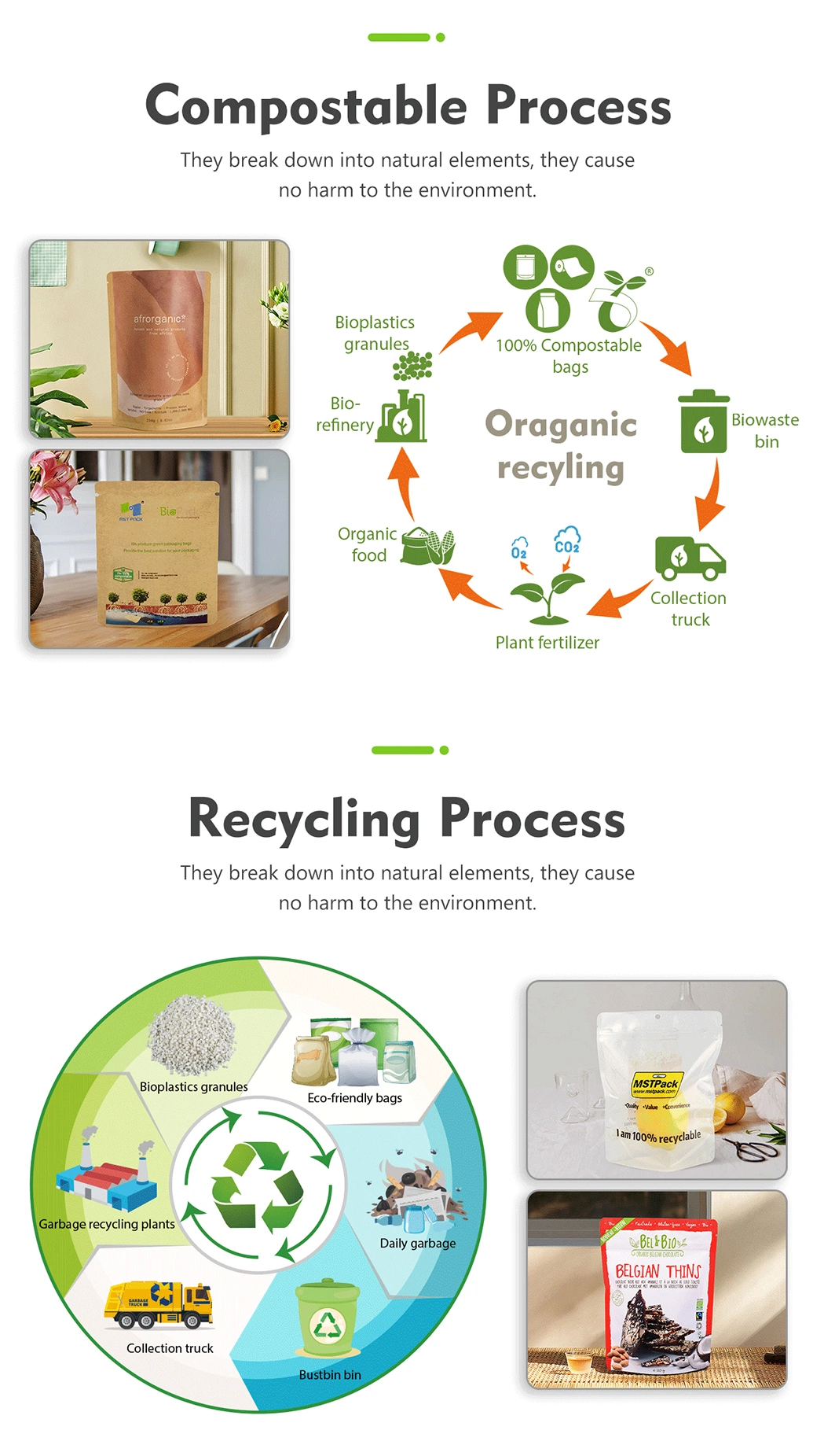 Custom Logo Printed Recycle Food Grade Karft Paper Bag Wholesale Food Packaging
