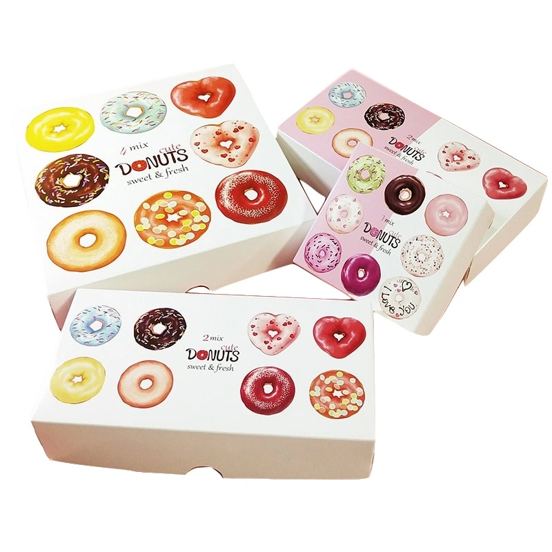 Printed Custom Logo Cardboard Paper Food Grade Packaging Box for Christmas Chocolate Donut Sandwich Cake Chocolate Pizza Perfume Makeup Cosmetics Gift Packing