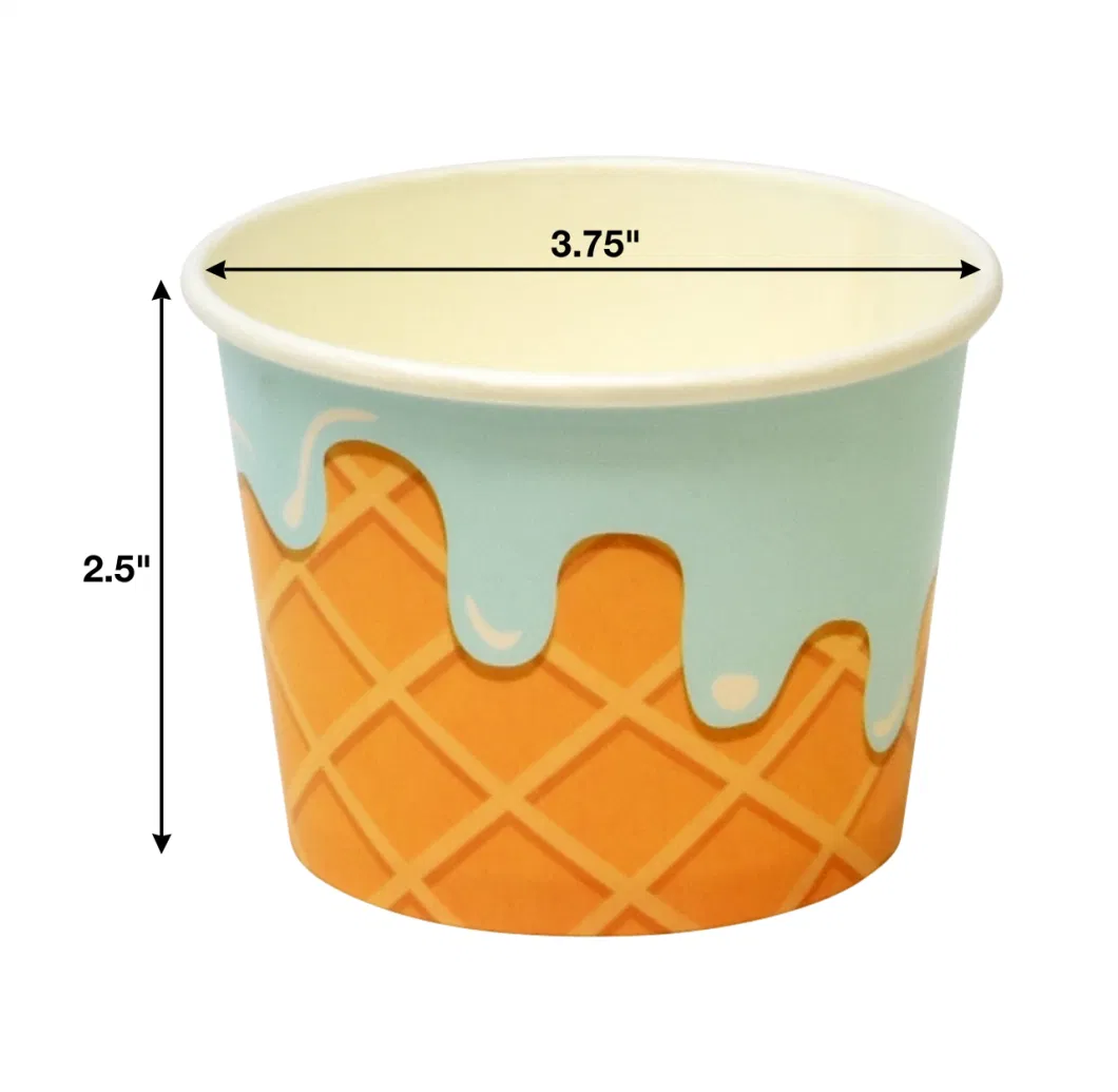 Ice Cream Tip Cone Shape Gift Box Paper Candy Dragee Baby Shower Wedding Favor Gift Bags Chocolate Packaging Wrapping