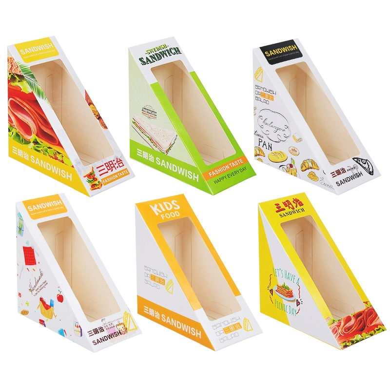 Wholesale Custom Manufacturers Can Be Customized Design with PVC Transparent Window Sandwich Paper Packaging Box