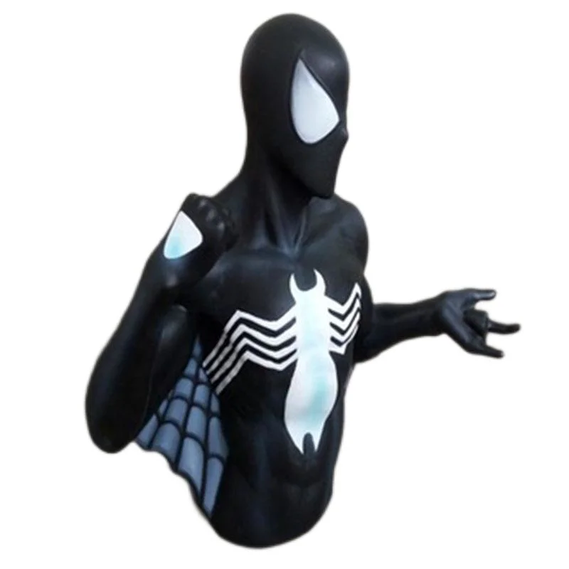 Custom Marvel Black and White Spider Man Vinly Coin Bank
