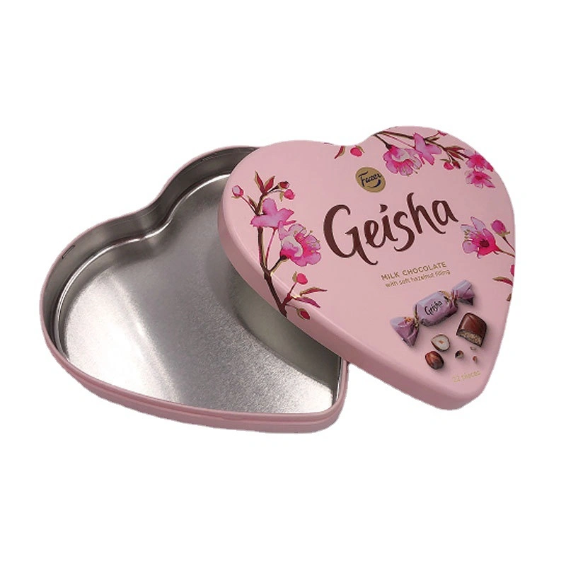 Heart-Shaped Tin Cans Candy Packaged Container Aluminum Tin Box