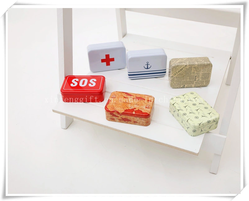 Mini Storage Metal Box Organizer/Tin Box/First Aid Box Storage Box Sos Container Boite De Rangement