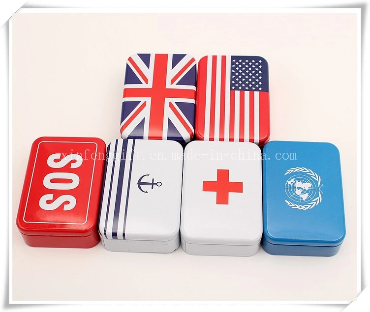 Mini Storage Metal Box Organizer/Tin Box/First Aid Box Storage Box Sos Container Boite De Rangement