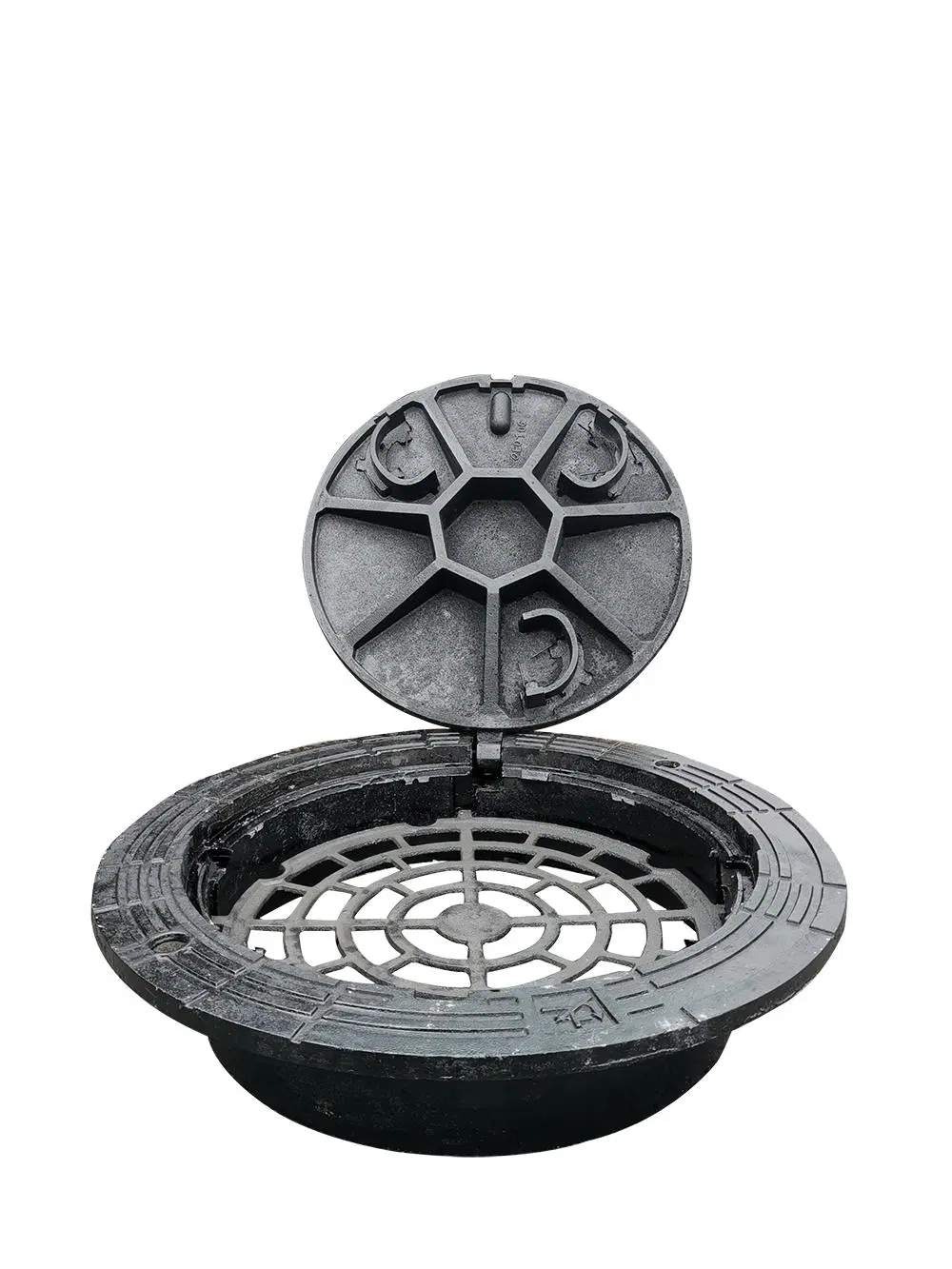 High Loading Road Recessed Heavy Duty Cast Ductile Iron Round Manhole Cover and Frame Metal Sealed Sewer Lid Custom