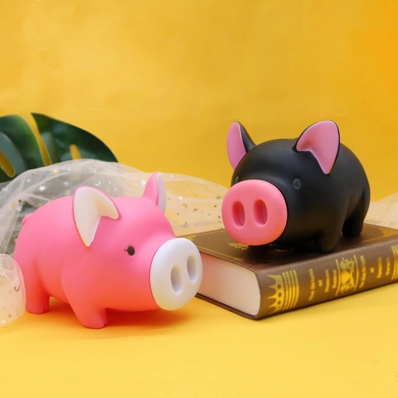 Plastic Piggy Bank in Gift Box Coin Money Storage for Kid&prime;s Birthday