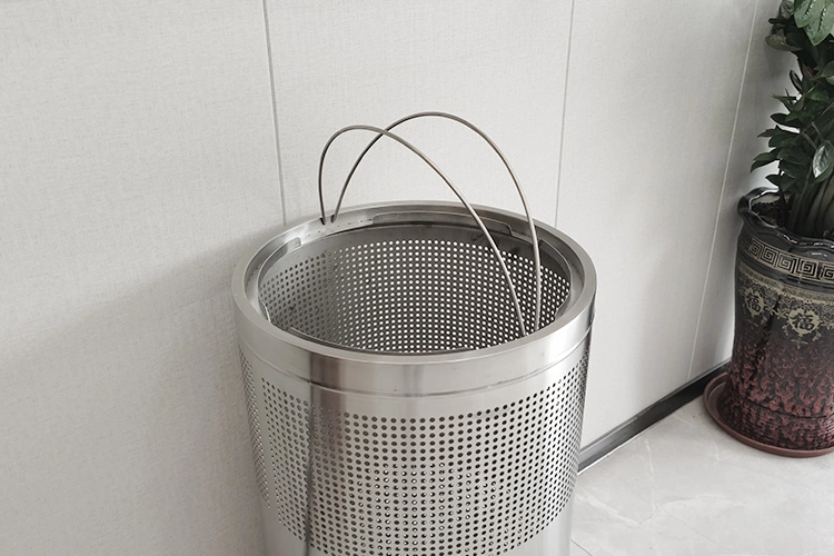 Modern Design Metal Rubbish Waste Bin Large Recycle Trash Can