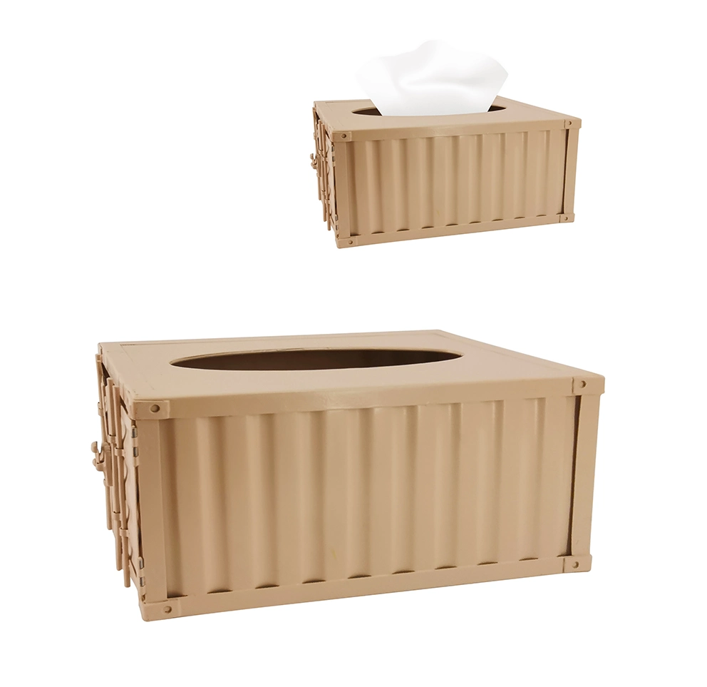 2023 Newest Design Metal Box Cream Color Tissue Box