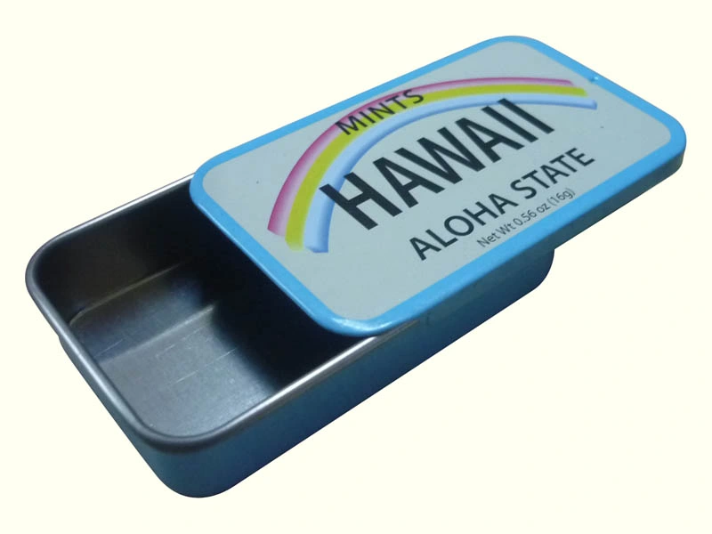 Small Mini Slide Function Metal Gift Tin Box