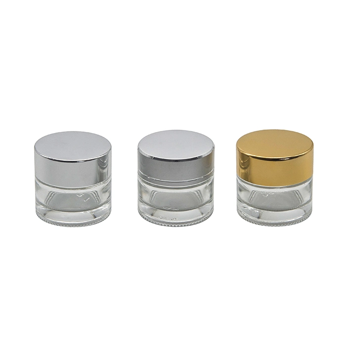 Eco-Friendly Small Round Glass Cream Jar for Cosmetic Packaging