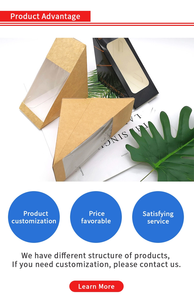 Wholesale Custom Manufacturers Can Be Customized Design with PVC Transparent Window Sandwich Paper Packaging Box