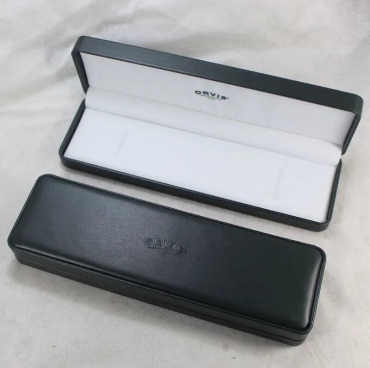 High Grade Rectangle PU Leather Watch Gift Box, Jewelry Box Custom Metal Foil Logo, Small Quantity Is Acceptable