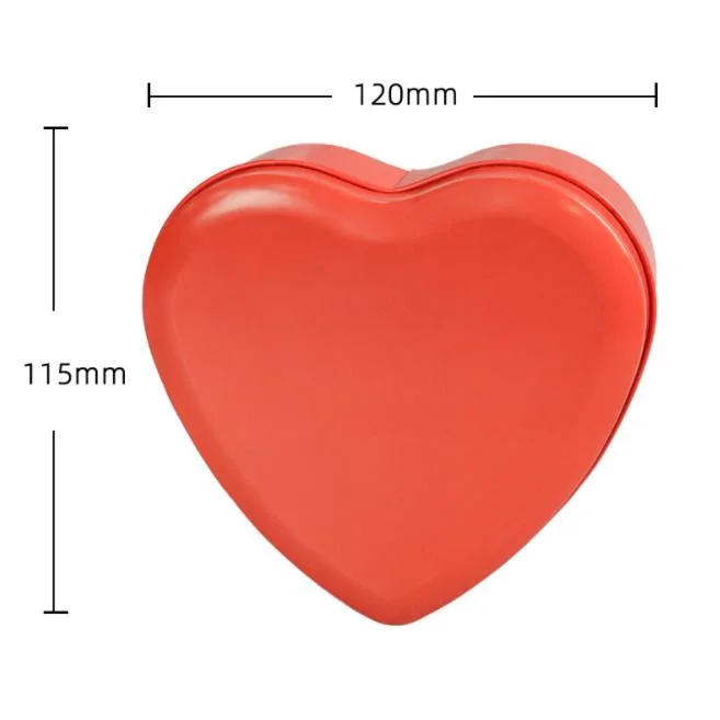 Heart-Shaped Tin Cans Candy Packaged Container Aluminum Tin Box