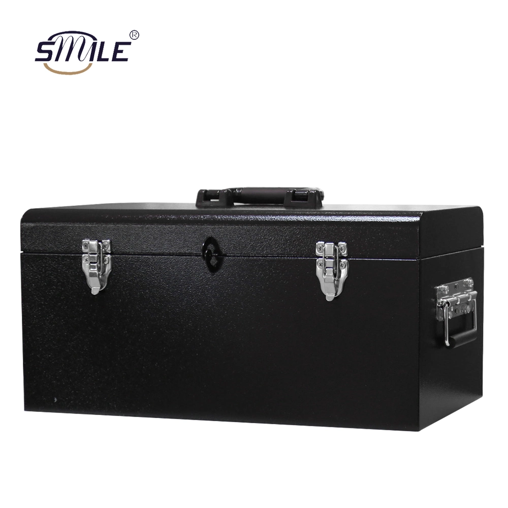 Smile Factory Supplier Sell Customized Designed Rectangular Metal Tool Case / Tool Box with Lock and Handle