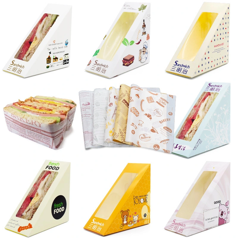 Wholesale Custom Manufacturers Can Be Customized Design with PVC Transparent Window Sandwich Paper Packaging Box