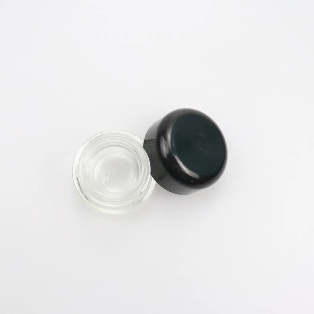 Mini 5ml Smell Proof Container Round Clear Thick Childproof Jars Small Concentrate Glass Jar