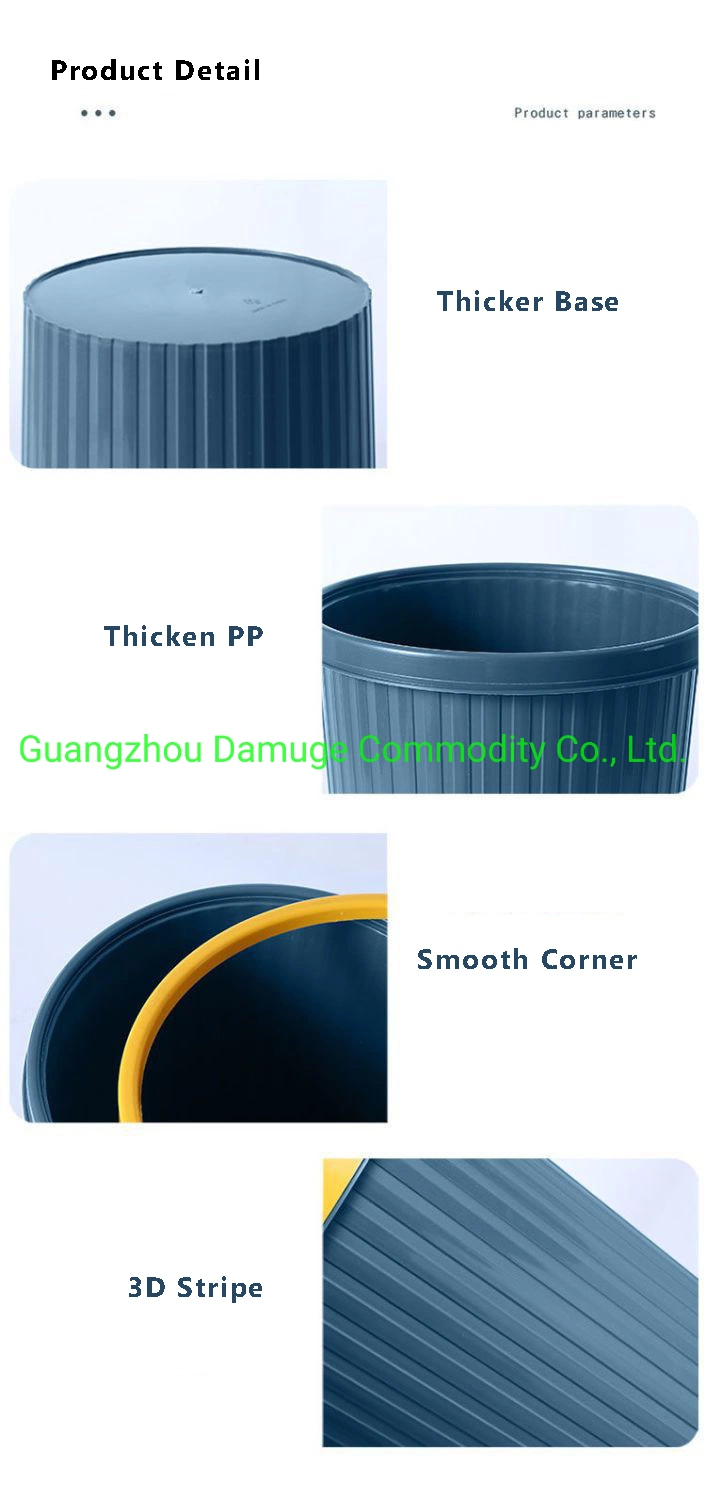 Household Living Room Used Kitchen Transh Can Hanging Plastic Garbage Trash Can Waste Dustbin with Clamping Ring