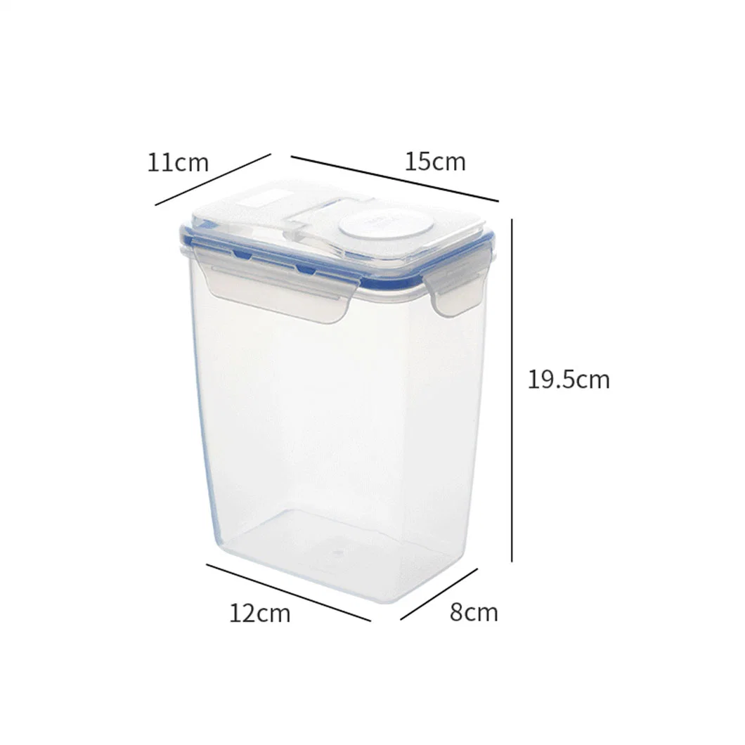 Grain Storage Jar Food Storage Box Rectangular Refrigerator Crisper Clamshell Food-Grade Plastic Sealed Jar