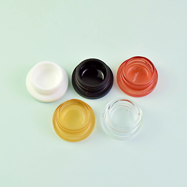 Factory Directly Colorful Cap Sale 5 Ml Small Round Containers Child Proof Concentrate Glass Jar Oil Packing