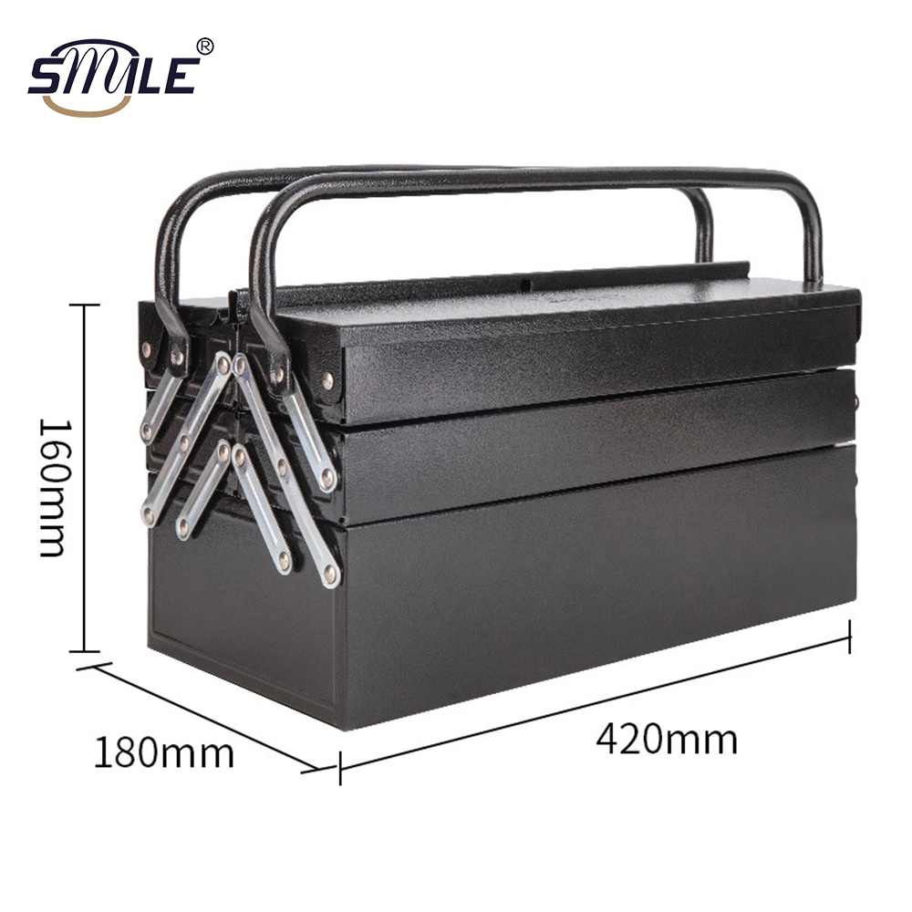 Smile Factory Supplier Sell Customized Designed Rectangular Metal Tool Case / Tool Box with Lock and Handle