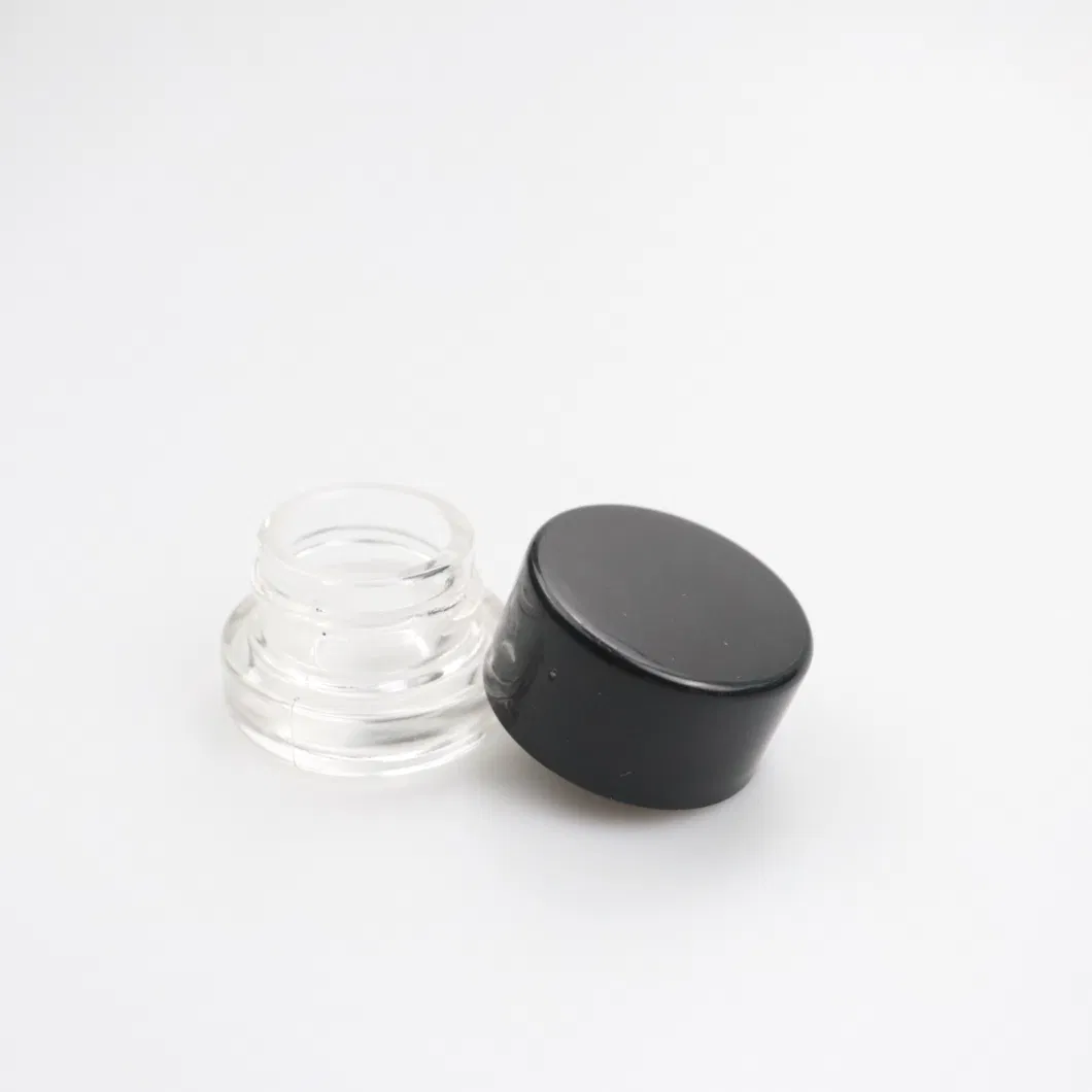 Mini 5ml Smell Proof Container Round Clear Thick Childproof Jars Small Concentrate Glass Jar