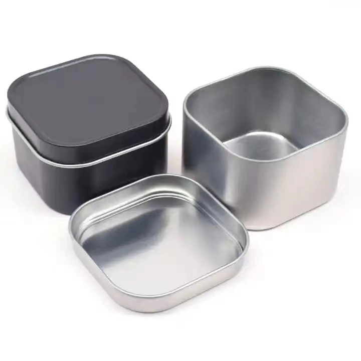 Custom Printed Silver Black Metal Tin Box Jewelry Tin Can with Window