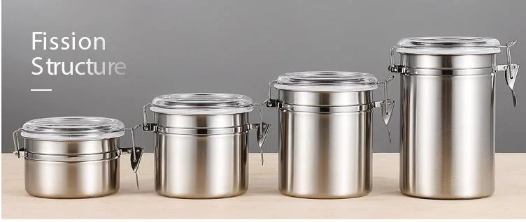 Kitchen Stainless Steel Container Stainless Steel Sealed Tea Food Can