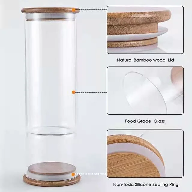 High Quality Borosilicate Round Transparent Clear Small Candy Storage Jars