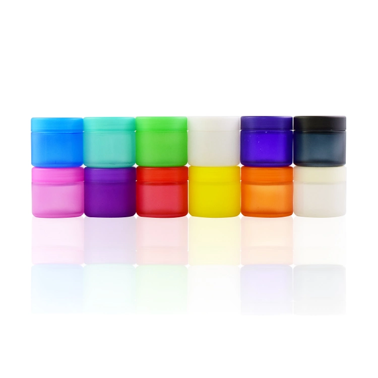 High Quality 1 Oz 3 Oz Customized Glass Jar with Plastic Lids Child Proof Glass Jars Containers for Cosmetic