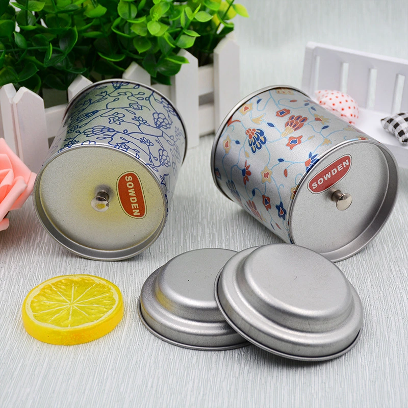 Custom Printed Small Silver Metal Canister Empty Packaging Airtight Tea Tin Cans