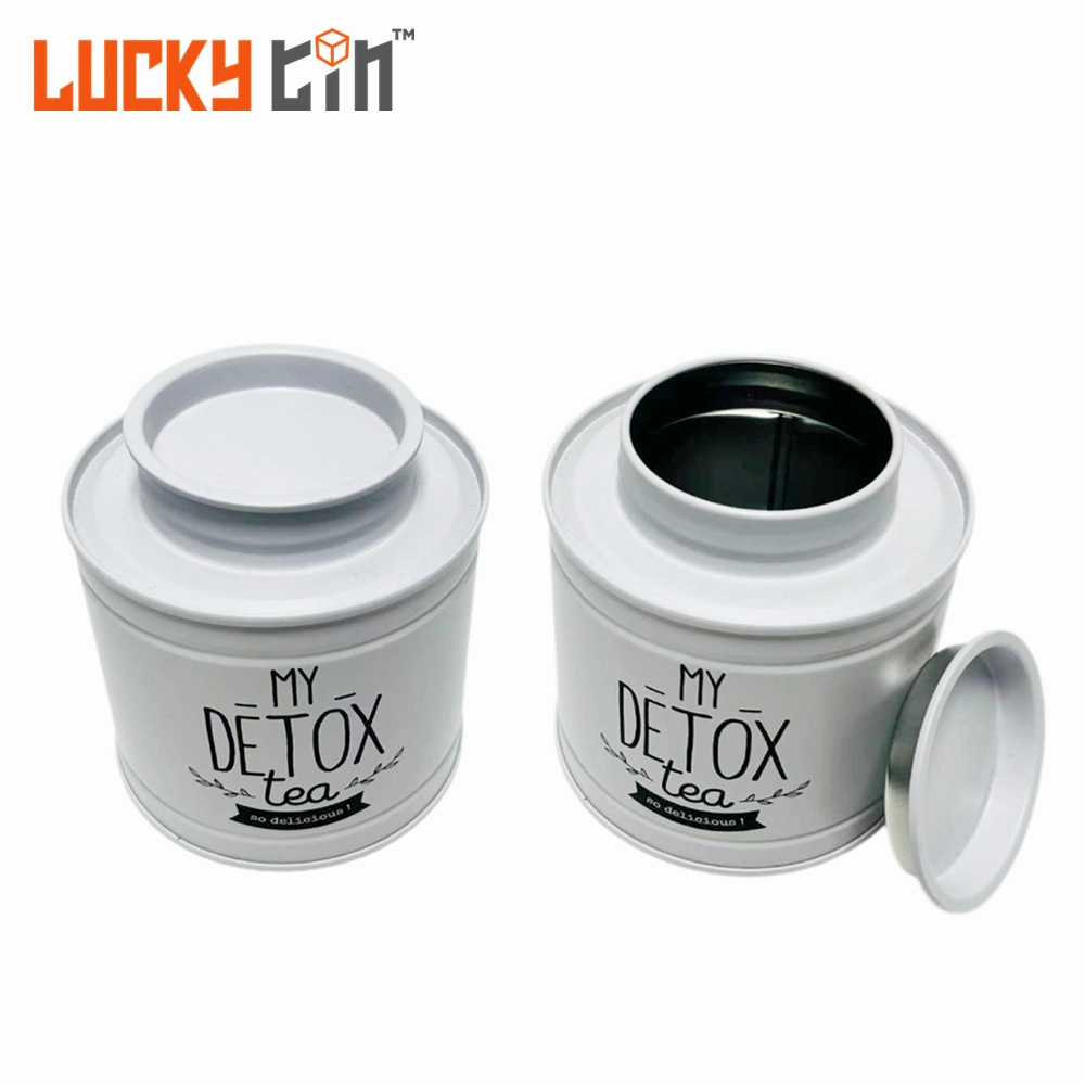 Factory Wholesale Tinplate Packaging Oval Shape Metal Box Container Black Tea Tin Can for Tea