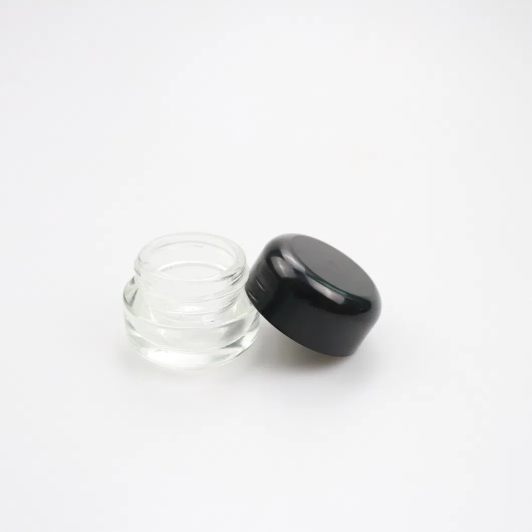 Mini 5ml Smell Proof Container Round Clear Thick Childproof Jars Small Concentrate Glass Jar