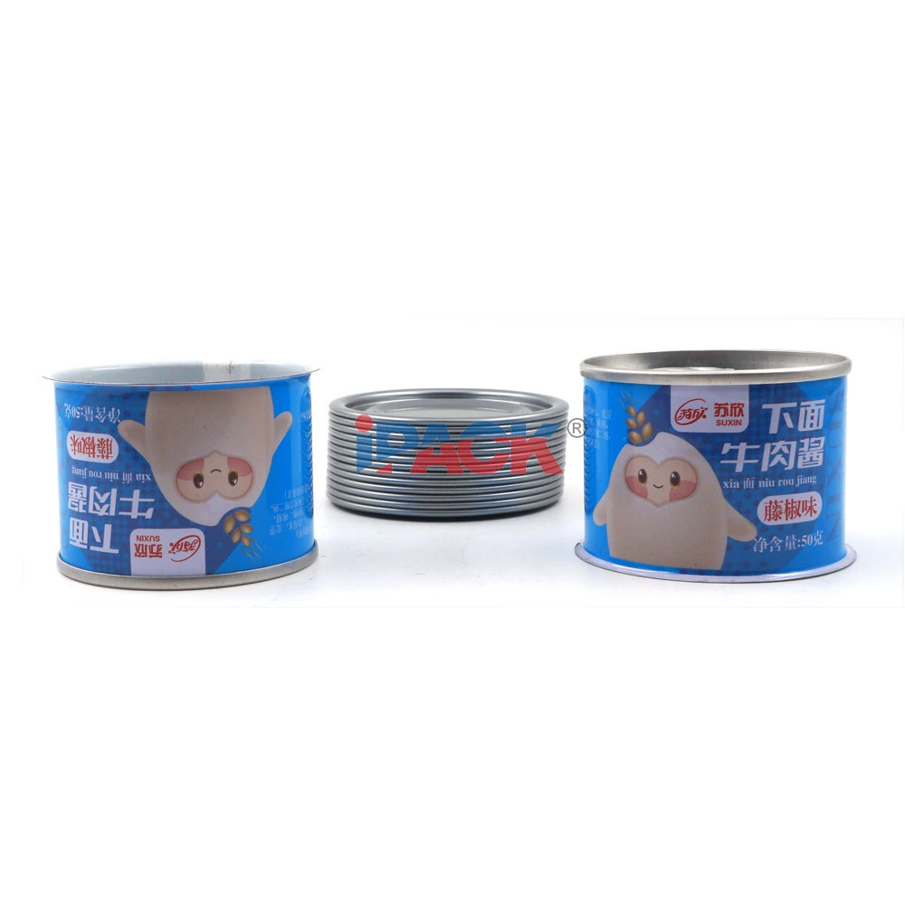 539#Small Custom Logo Square Metal Food Packing Mini Tin Box Tin Can with Easy Open Lid