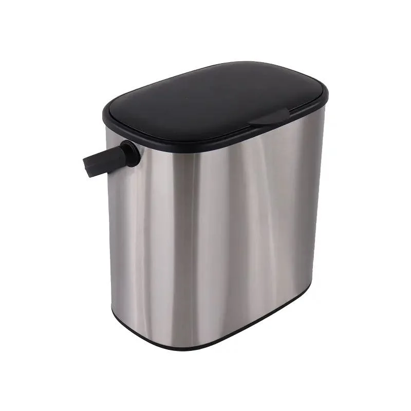 Rolling Cover Kitchen Bin Hanging Trash Bin Soft Closing 5L Waste Can