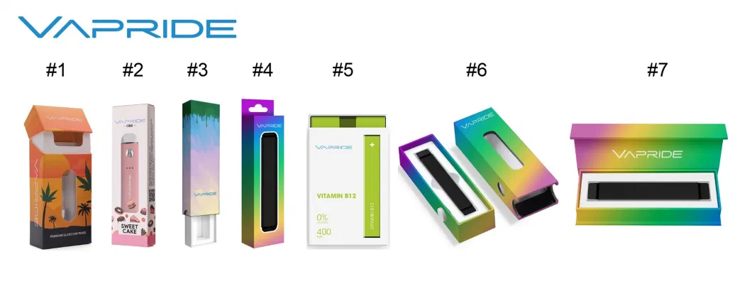 Vapride Best Quality Custom Drawer Box E Cigarette 510 Cartridge Packaging