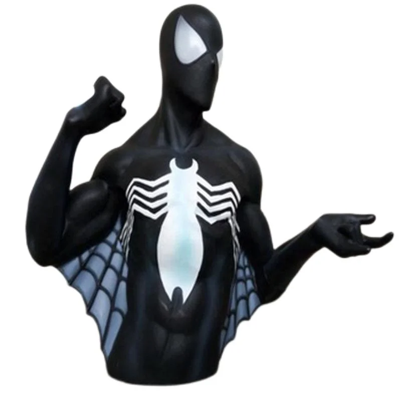 Custom Marvel Black and White Spider Man Vinly Coin Bank