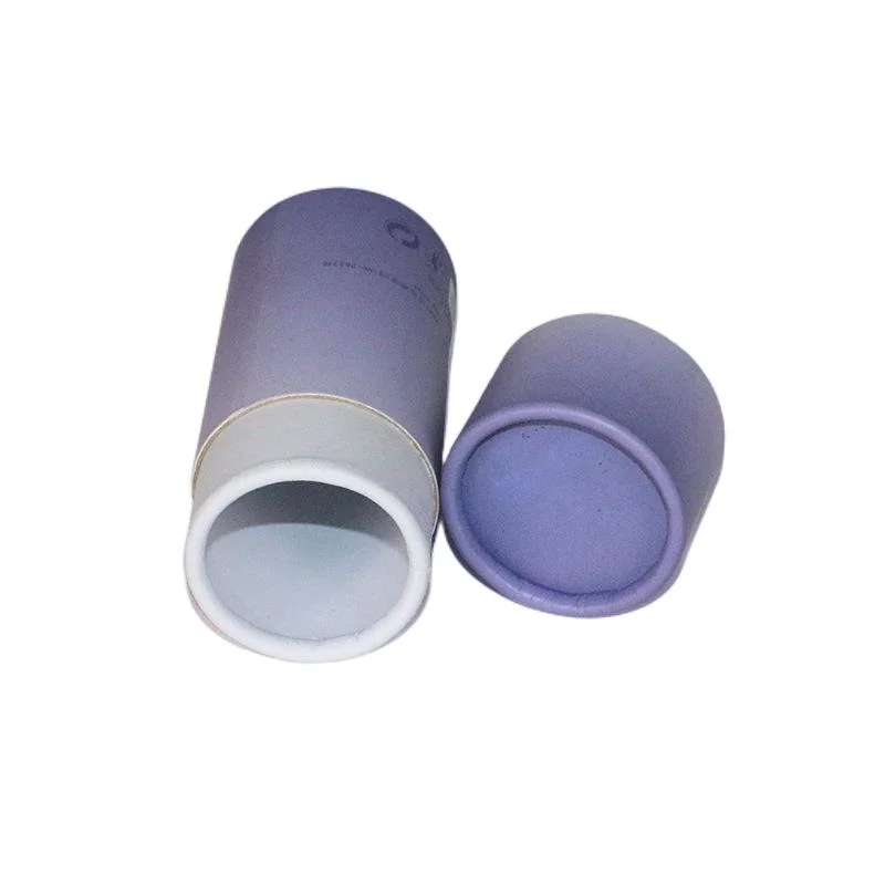 Metal Gold/Blue Cardboard Packing Box Round Cylindrical Packaging for Perfume Bottle