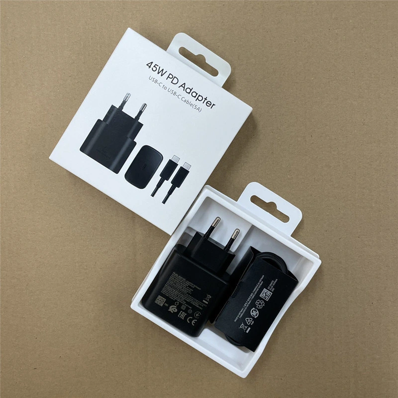 Suitable for Samsung 45W UK Charger Note10/20 Charging Head S20 21 Super Fast Charging Pd Flash Charging Head