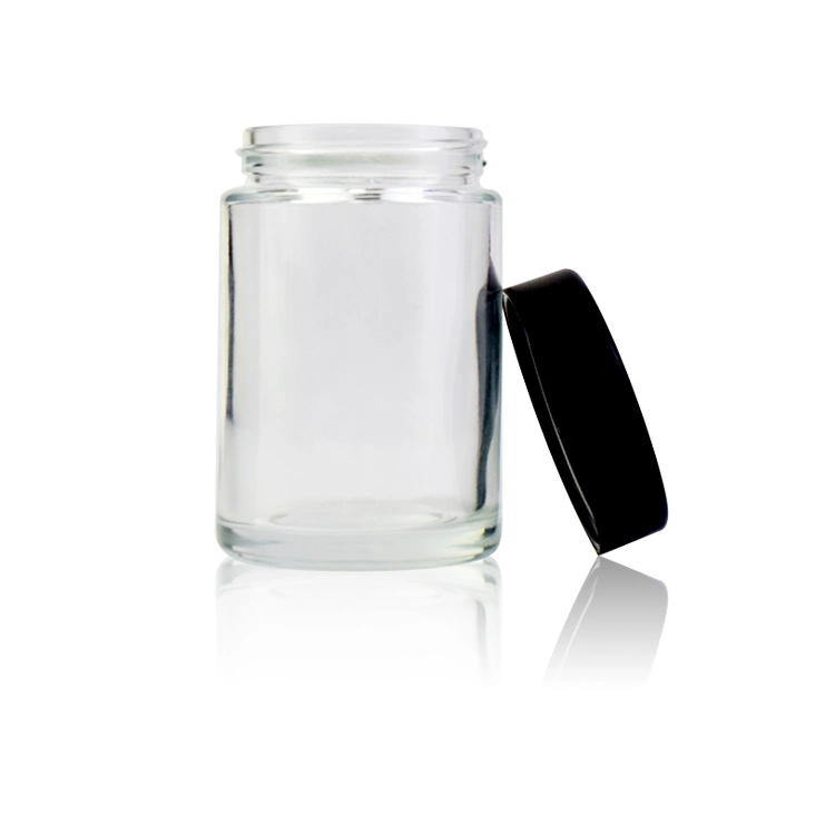 High Quality 1 Oz 3 Oz Customized Glass Jar with Plastic Lids Child Proof Glass Jars Containers for Cosmetic